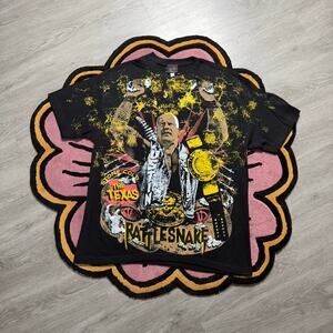 Backstock Co WWF Stone Cold Steve Austin Double Sided Graphic AOP T-shirt XL
